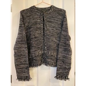 Tahari Black White Business Sweater M